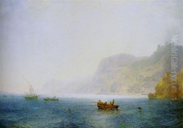 An Der Ligurischen Kuste Oil Painting by Carl Morgenstern