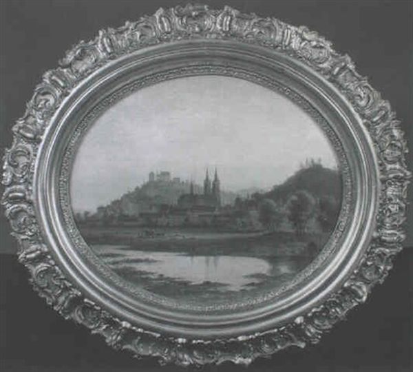 Blick Auf Marburg An Der Lahn Oil Painting by Carl Morgenstern