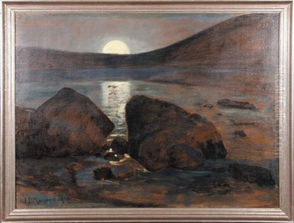 W Blasku Ksiezyca Oil Painting by Carl Ernst Morgenstern