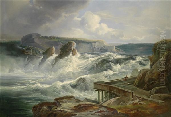 Der Rheinfall Bei Schaffhausen Oil Painting by Christian Morgenstern