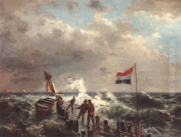 Bei Vlissingen Oil Painting by Friedrich Ernst Morgenstern