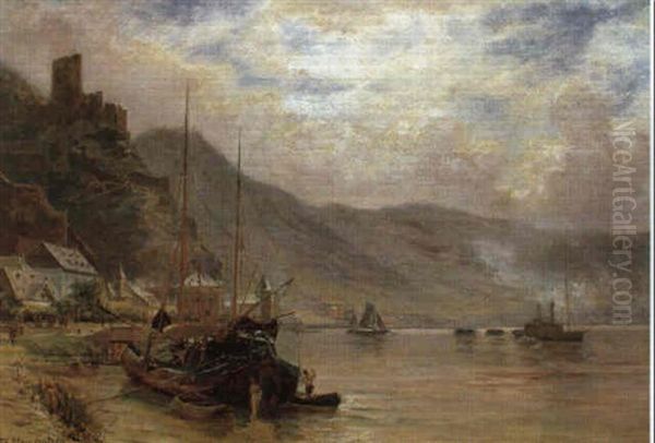 An Der Mosel Oil Painting by Friedrich Ernst Morgenstern