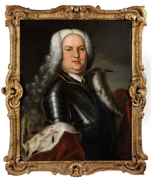 Portrait Des Fursten Friedrich Anton Von Schwarzburg-rudolstadt Oil Painting by Johann Christian Morgenstern