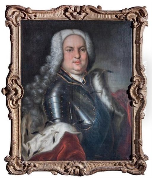 Portrait De Frederic, Antoine, Prince D'empire Et Prince De Schartzbourg Rudelstadt Oil Painting by Johann Christian Morgenstern