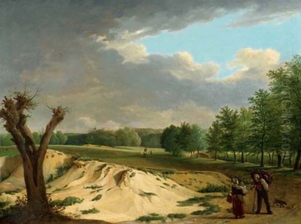 Landschaft Mit Bauerin Und Kind Oil Painting by Johann Friedrich Morgenstern