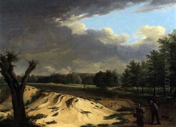 Landschaft Mit Bauerin Und Kind Oil Painting by Johann Friedrich Morgenstern