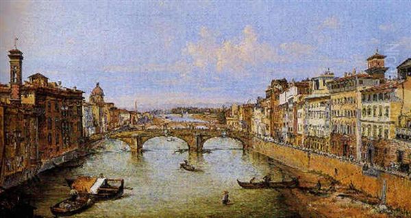 Veduta Di Firenze Oil Painting by Giuseppe Moricci