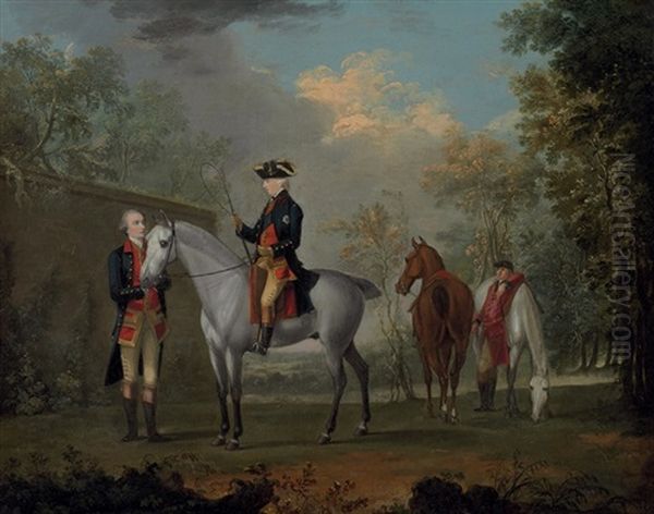 An Equestrian Portrait Of His Royal Highness, Edward Augustus, Duke Of York And Albany Oil Painting by David Morier