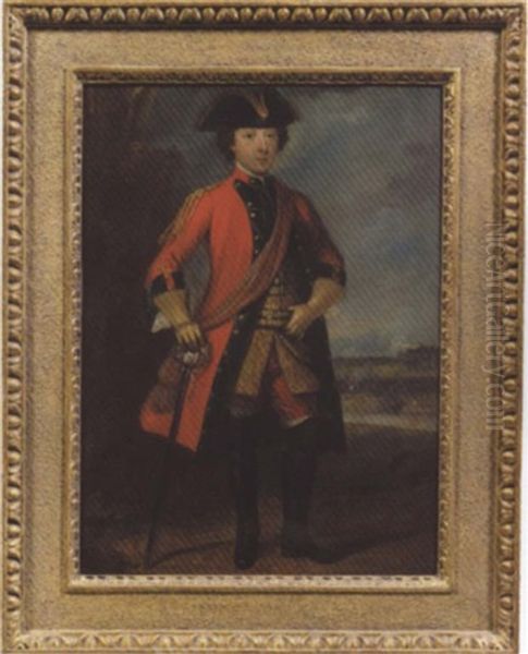 Portrait Of Major Thomas Burton Oil Painting by David Morier