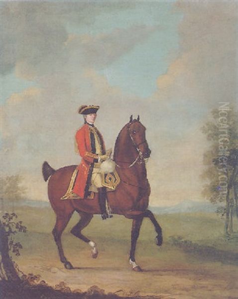 Equestrian Portrait Of General Ramsden Oil Painting by David Morier