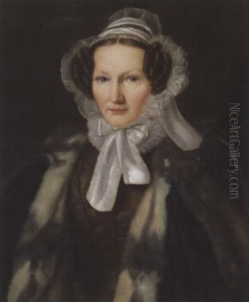 Portrat Der Elisabeth Vonder Muhll-bischoff Von Basel Oil Painting by Giovanni Moriggia