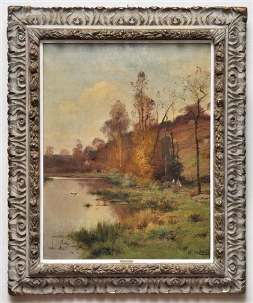 Landschaft Oil Painting by Adolphe Morin