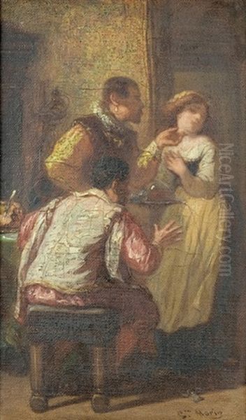 Genreszene Am Tisch Oil Painting by Gustave Francois Morin