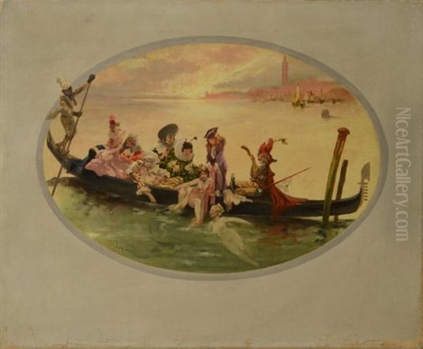 Bacchanale A Venise Oil Painting by Louis Morin