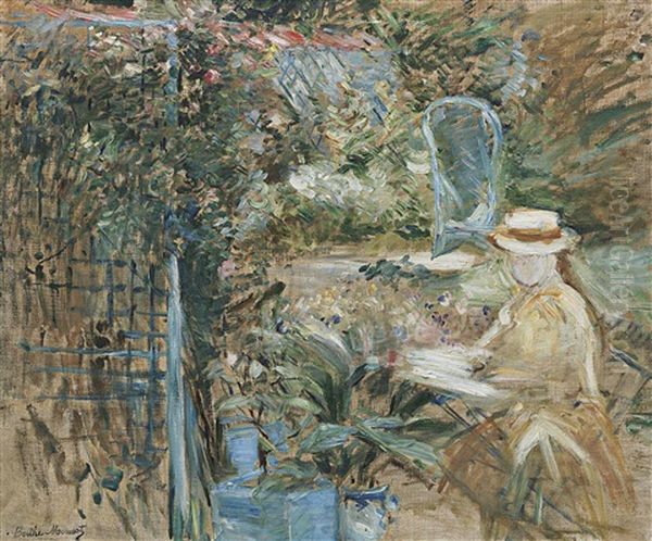 Fillette Dans Le Jardin Oil Painting by Berthe Morisot