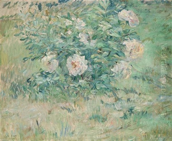 Pivoines Oil Painting by Berthe Morisot