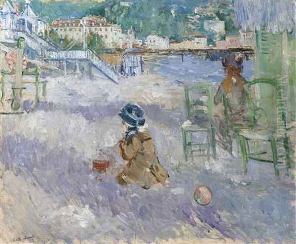 Plage De Nice Oil Painting by Berthe Morisot