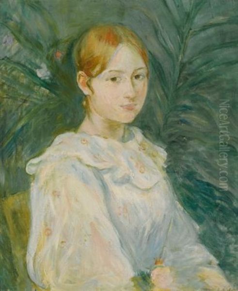 Alice Gamby En Buste Oil Painting by Berthe Morisot