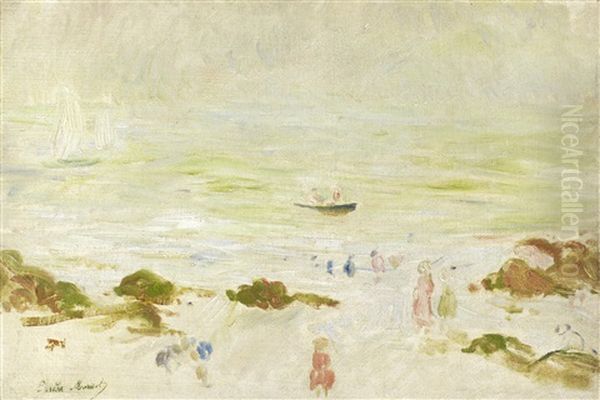 Plage De La Comtesse Dans La Brume Oil Painting by Berthe Morisot