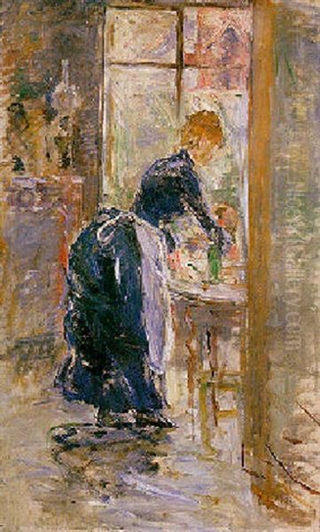 La Petite Servante Oil Painting by Berthe Morisot