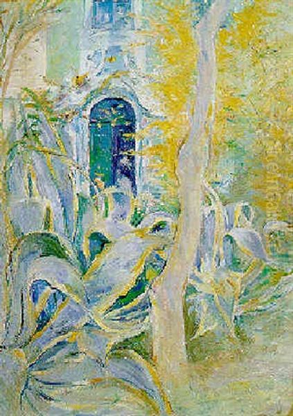 Les Aloes Oil Painting by Berthe Morisot