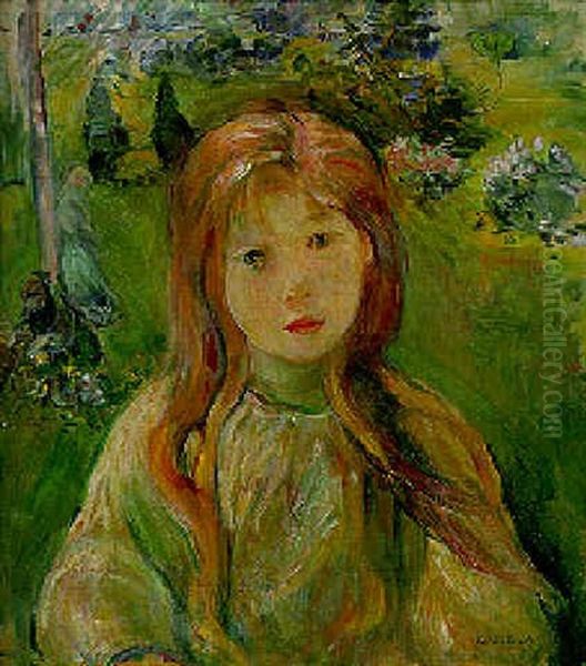 Fillette Au Mesnil Oil Painting by Berthe Morisot