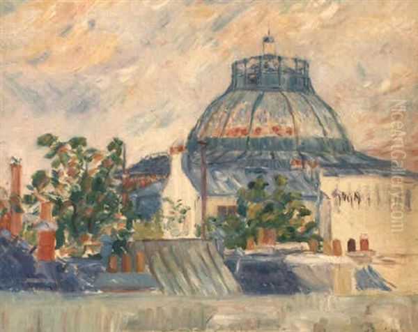 Le Dome Des Arenes De La Rue Pergolese, Soleil Couchant Oil Painting by Berthe Morisot