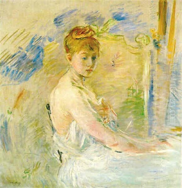 Jeune Femme Se Levant (mille. Euphrasie) Oil Painting by Berthe Morisot