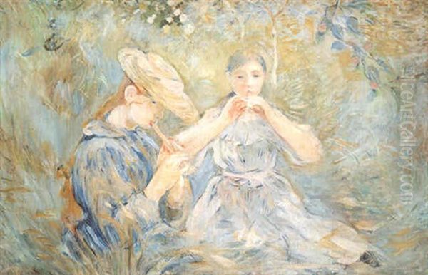 Le Flageolet Oil Painting by Berthe Morisot