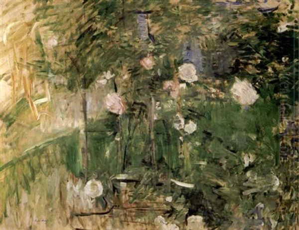 Jardin De Roses Oil Painting by Berthe Morisot