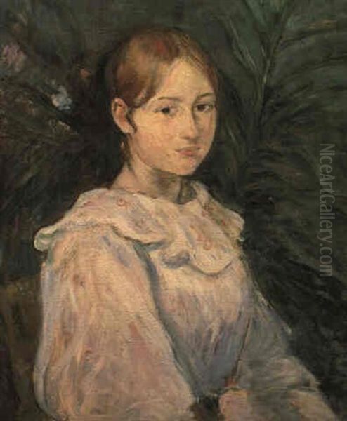 Alice Gamby En Buste Oil Painting by Berthe Morisot