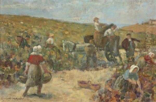 Les Vendanges Oil Painting by Francois Henri Morisset