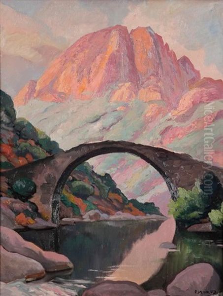 Corse, Pont Genois Oil Painting by Raymond Moritz