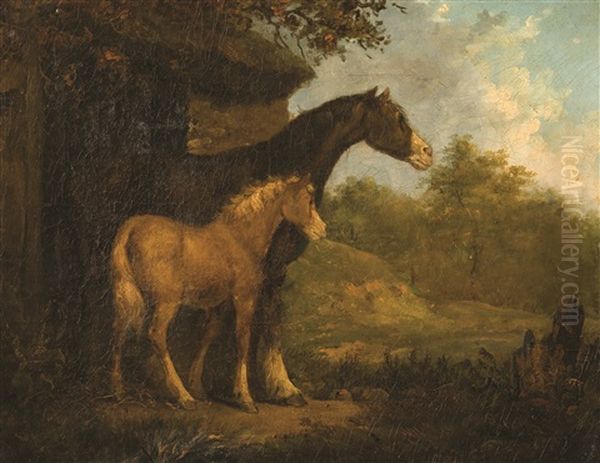 Caballos Oil Painting by George Morland