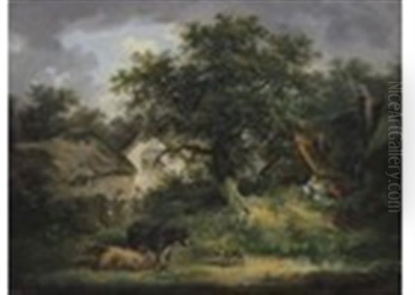 The Homestead Oil Painting by George Morland