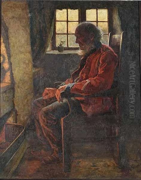 Fireside Reflections Oil Painting by James Smith Morland