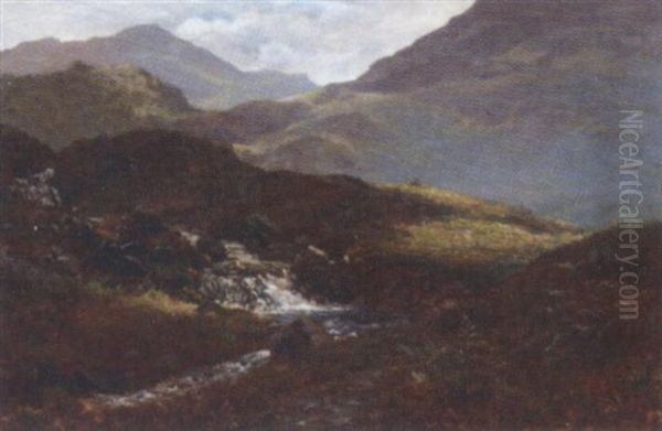 A Highland Stream Oil Painting by James Smith Morland