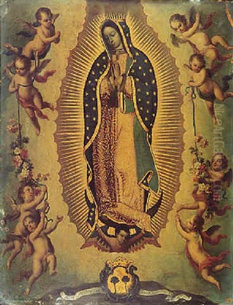 Virgen De Guadalupe Oil Painting by Juan Patricio Morlete Ruiz