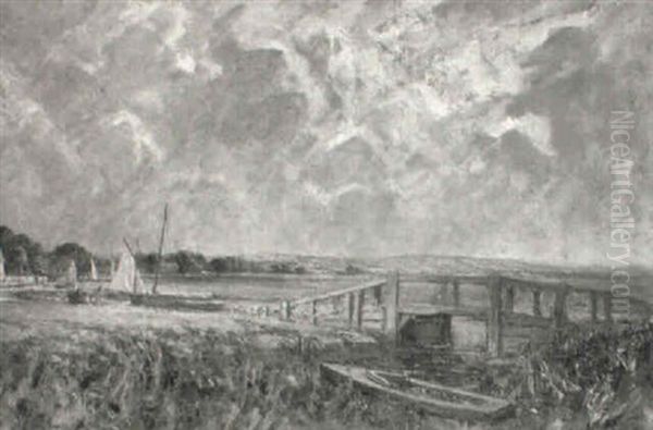 The Sheepbridge, Blakeney Oil Painting by Harry Morley