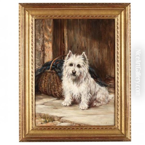 A Westie Oil Painting by Robert Morley