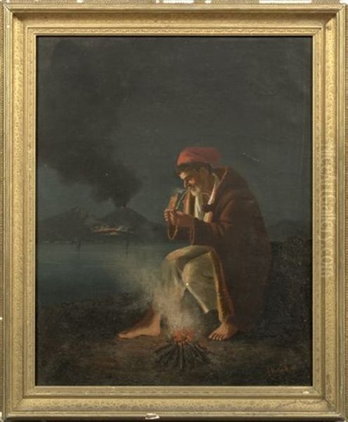 Peasant Smoking Pipe by Gaetano Mormile