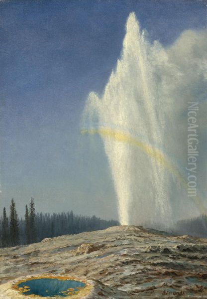 Old Faithful Oil Painting by Albert Bierstadt