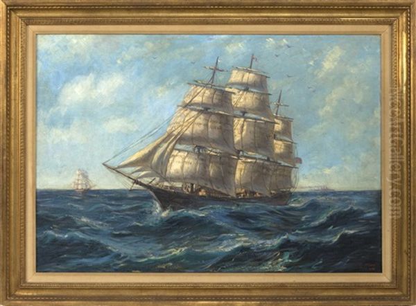 The Clipper Ship Hippograffe [sic] Oil Painting by Paul Moro