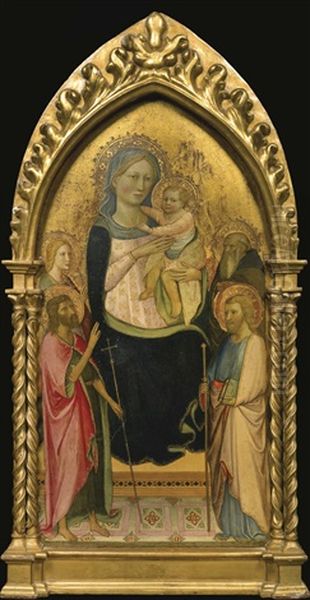 Madonna And Child With Four Saints Oil Painting by Ventura Di Moro