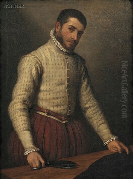 Il Tagliapanni (the Tailor) Oil Painting by Giovanni Battista Moroni