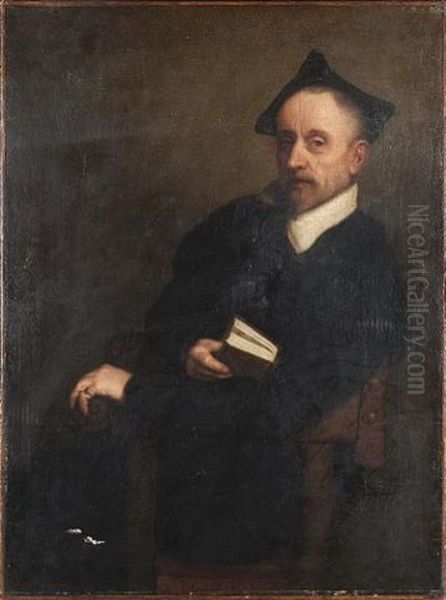 Portrait Of A Gentleman (titian's Schoolmaster?) Oil Painting by Giovanni Battista Moroni