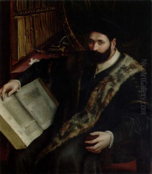 Florianus Morattus Oil Painting by Giovanni Battista Moroni