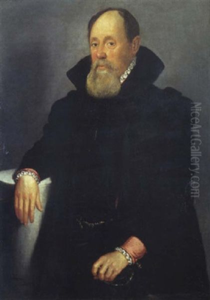 Portrait De Gentilhomme A La Barbe Oil Painting by Giovanni Battista Moroni