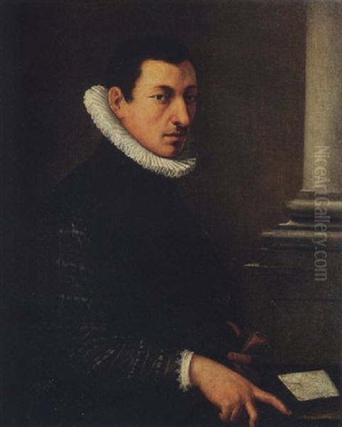 Portrat Eines Jungen Mannes Oil Painting by Giovanni Battista Moroni