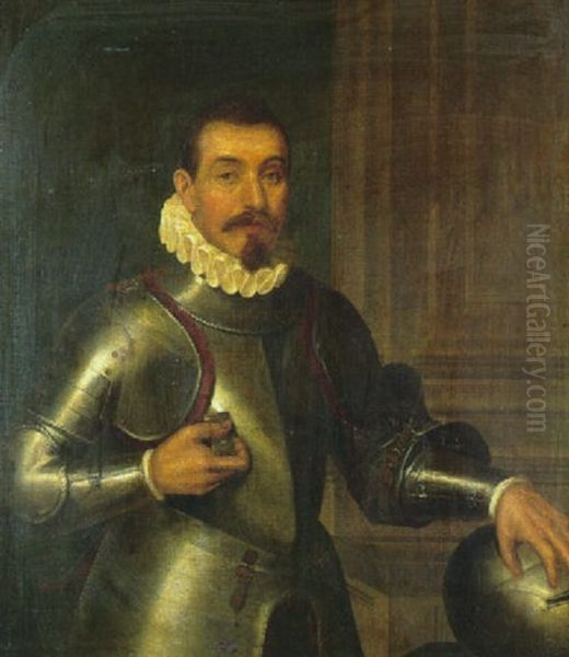 Portraet Af Adelig Mand I Rustning Oil Painting by Giovanni Battista Moroni